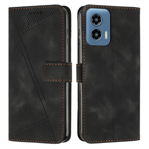 Moto G 5G 2024 Dream Triangle Leather Phone Case with Lanyard - Black